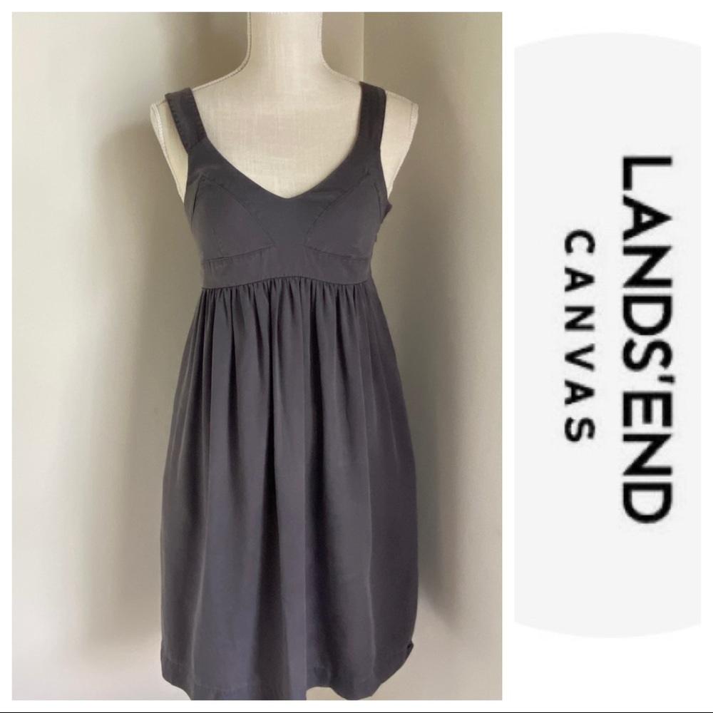 Lands’ End Canvas Gray Dress with Side Pockets, 2